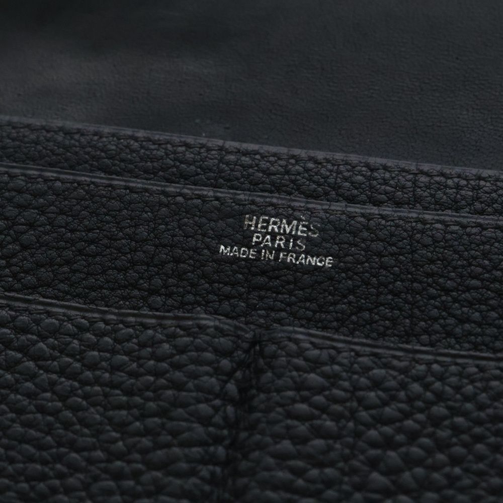 美品！エルメス　トリヨンクレマンス　ドゴンGM  長財布　ブラック HERMES (エルメス) ドゴンGM トリヨンクレマンス シルバー金具