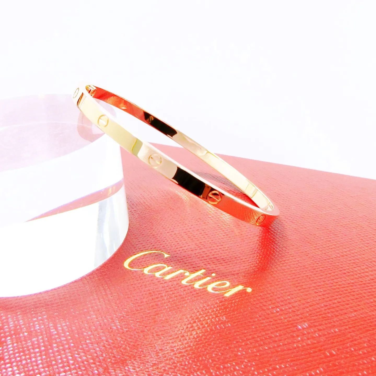 中古特価】 Cartier カルティエ ラブ ブレスレット SM 750 PG #17 19.1 