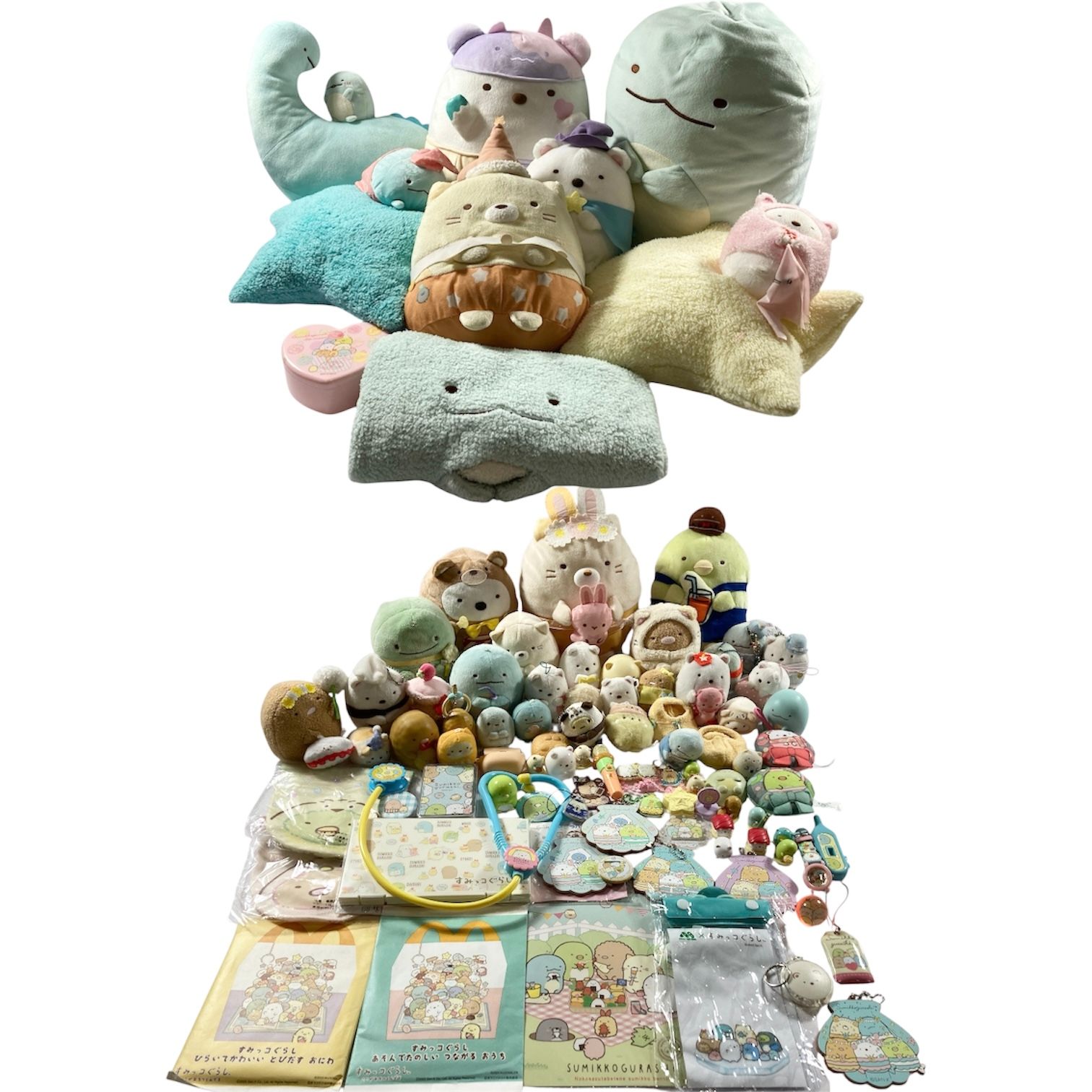 すみっコぐらし グッズ 80点以上 まとめ商品 ぬいぐるみ てのりぬいぐるみ 雑貨 キーホルダー マスコット 等 5.85kg