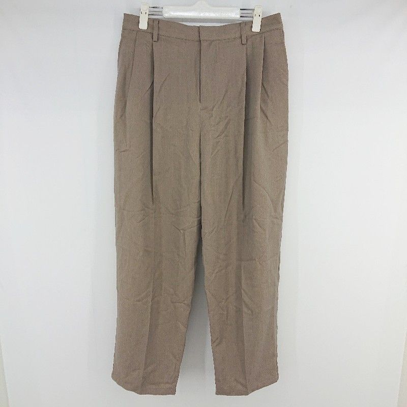 ◇ CLEL クレイル バックゴム ツータック スラックス パンツ サイズL 