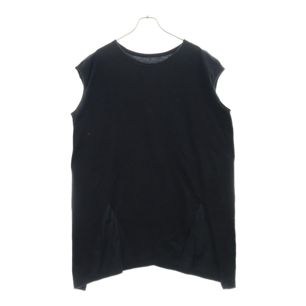 Ground Y グラウンドワイ 22SS Cotton Jersey French sleeve コットン ジャージー フレンチ ノースリーブ カットソー ブラック GG‐T02‐040