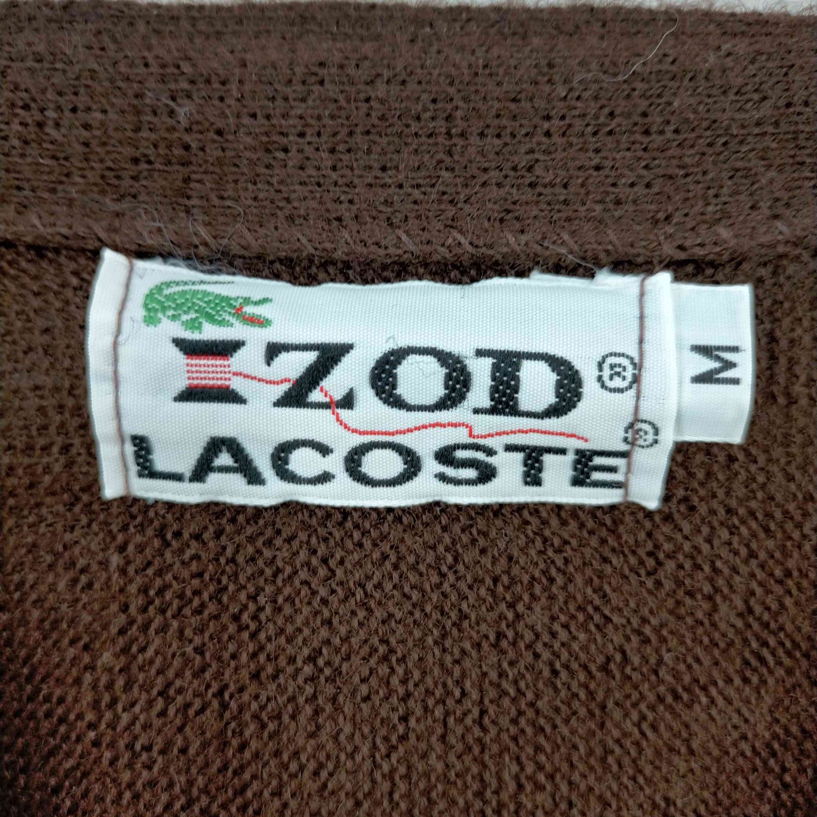 アイゾッドラコステ IZOD LACOSTE 糸巻きタグ アクリルカーディガン メンズ import：M