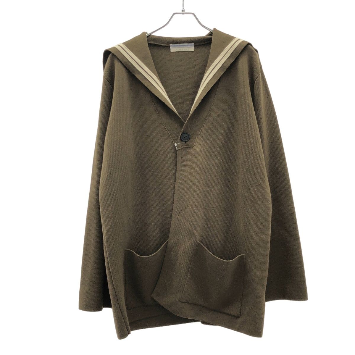 CristaSeya クリスタセヤ 22AW SAILOR CARDIGAN セーラーカーディガン 22080450000630 カーキブラウン系 L