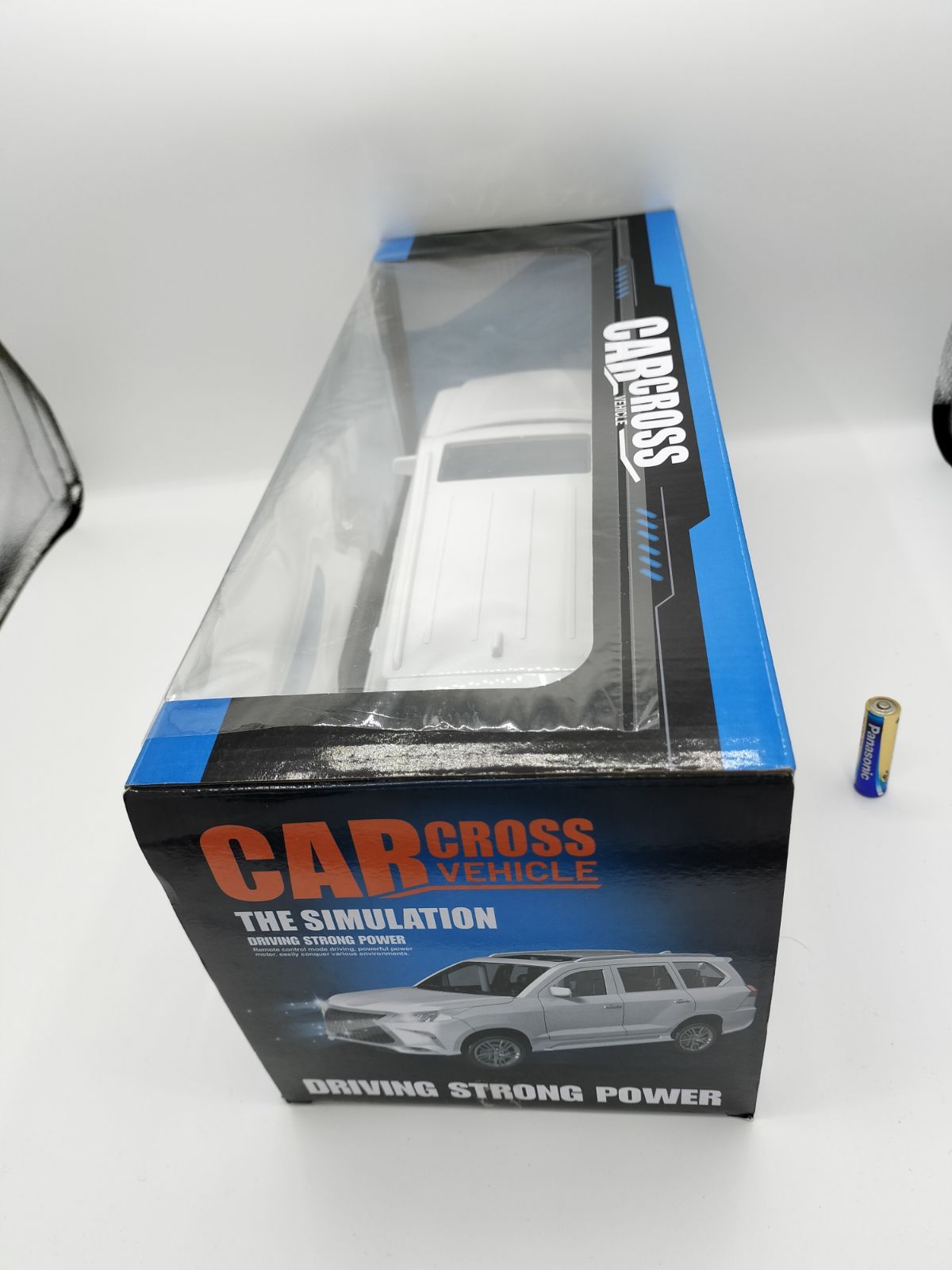 ミニカー CAR CROSS VEHICLE ラジコン 1/12 ホワイト 中古品 ブリキ