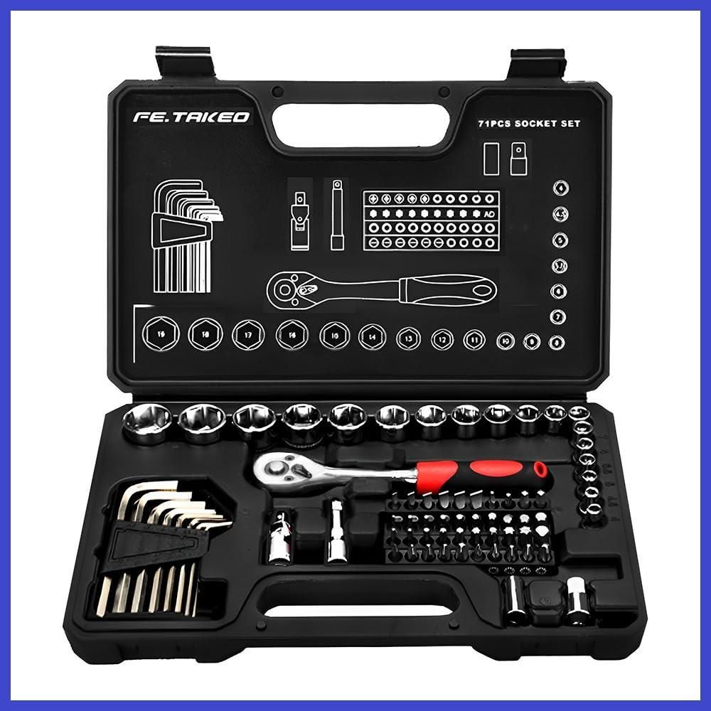 工具箱 レンチ ソケット ペンチ シャーペン ボールペン ラチェット Amazon | STARWORK TRUE MECHANIC™ ソケットレンチセット
