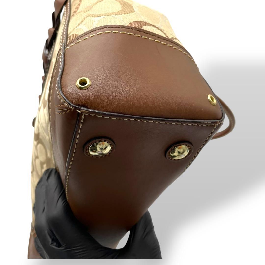 極美品 COACH コーチ シグネチャー タッセル トートバッグ