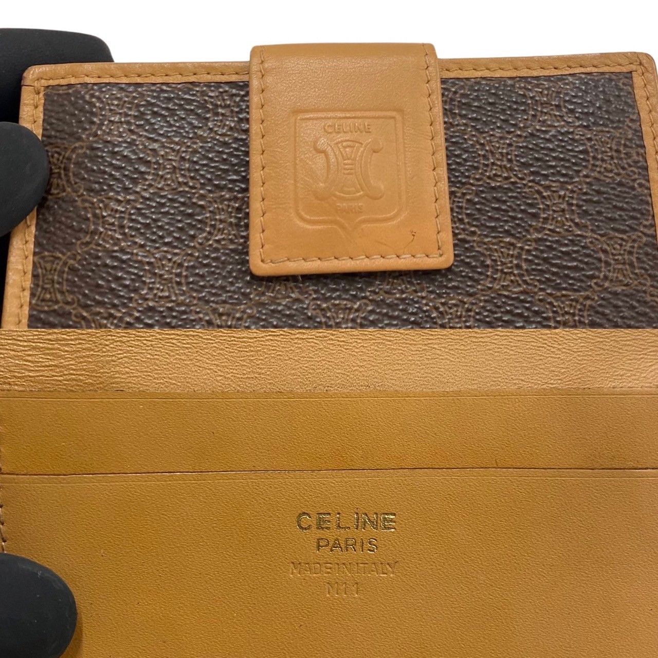 極 美品 CELINE セリーヌ マカダム ブラゾン トリオンフ ロゴ 柄