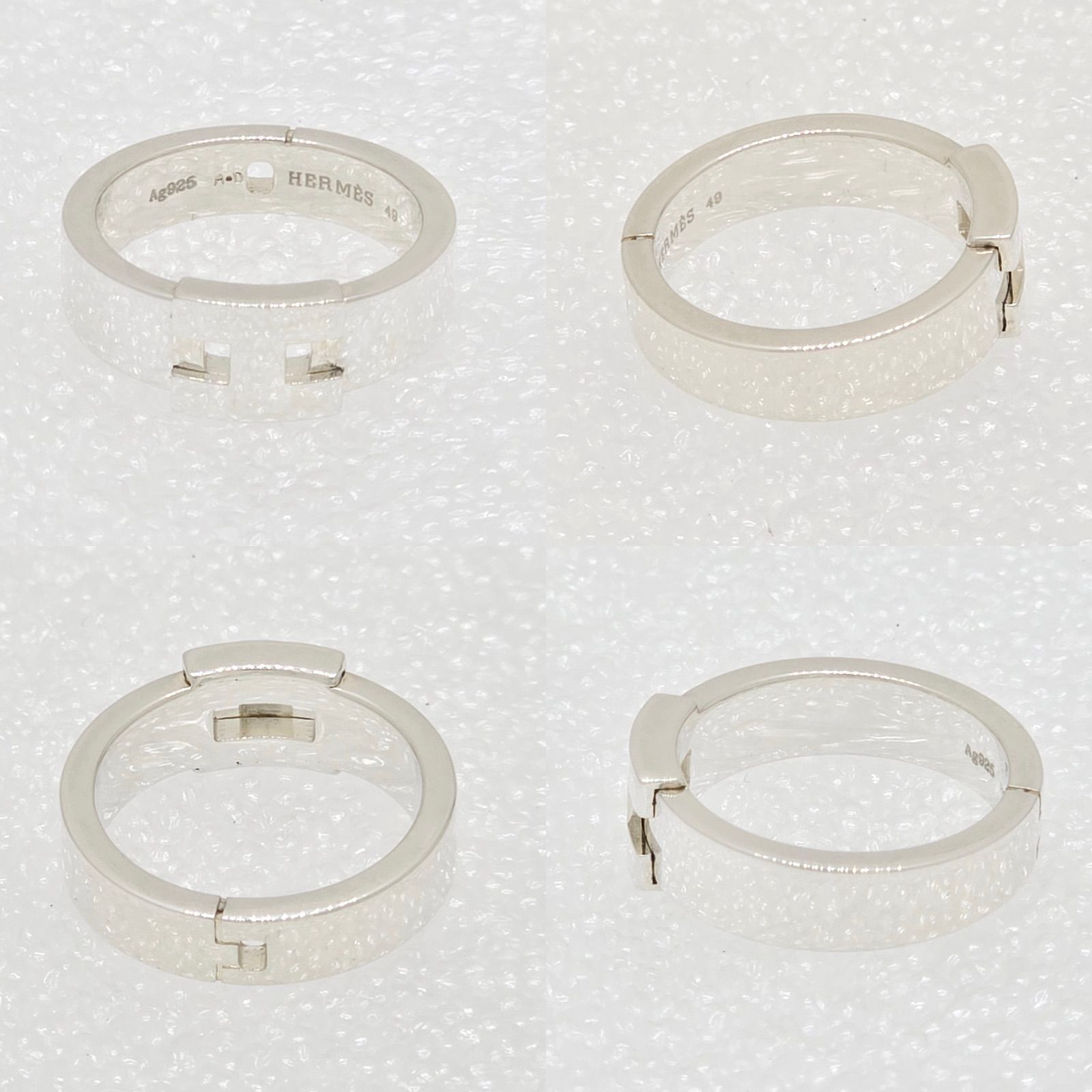 HERMES エルメス ニューヘラクレス リング 49 約9号 A・D刻印 Hロゴ