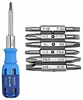 Lutz 26040 6-in-One スクリュードライバー イエロー 15-in-1 2PK 21001-2pk