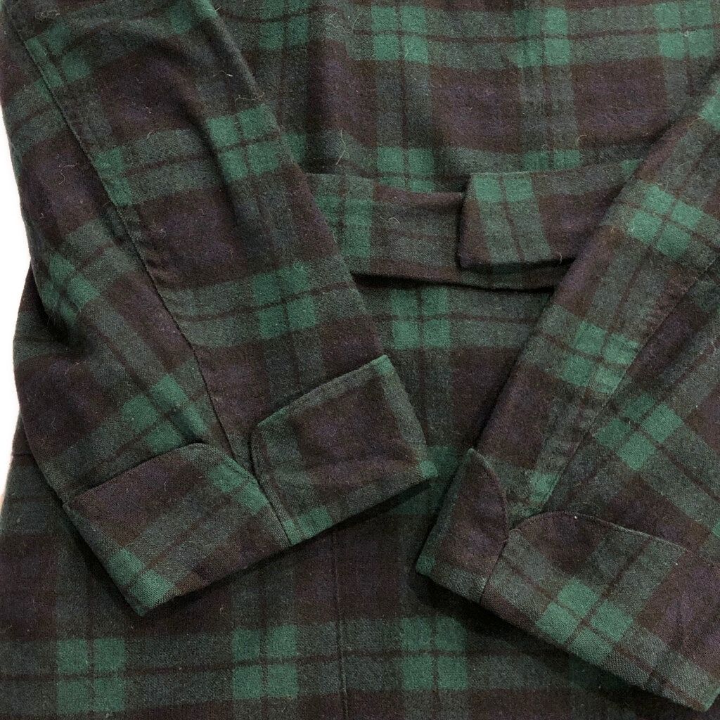 70年代 USA製 PENDLETON ペンドルトン ウールガウン ヴィンテージ ブラックウォッチ グリーン(メンズ L)中古 古着 v2059 70年代 USA製 PENDLETON ペンドルトン ウールガウン ヴィンテージ