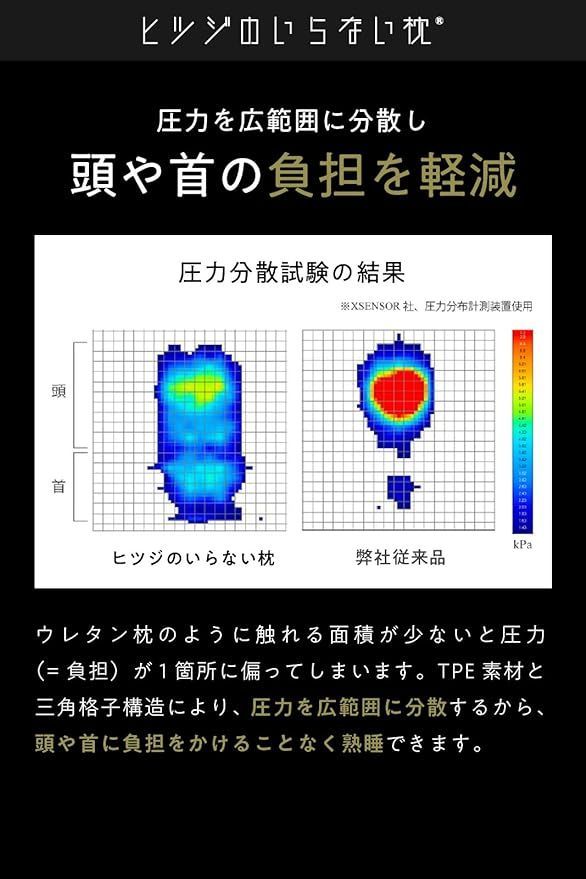 ヒツジのいらない枕 テンセル枕カバー付 まくら 低反発 高反発 丸洗い ...