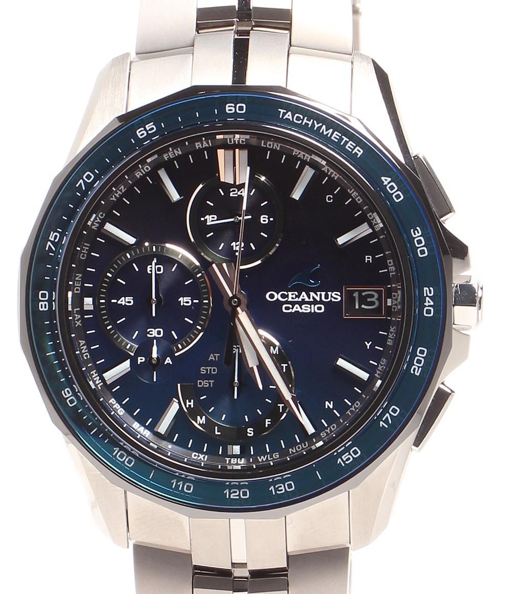 カシオ 腕時計 Bluetooth搭載 OCEANUS Manta OCW-S7000 ソーラー ブルー メンズ CASIO