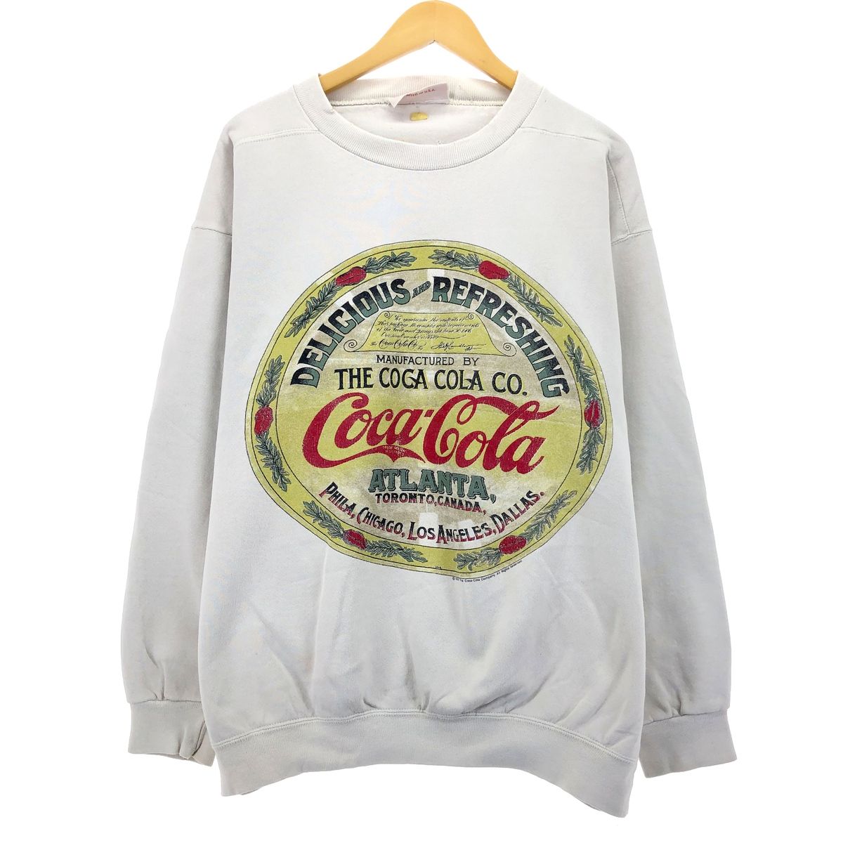 激レア　80s　adidas　コカコーラ　CA　vintage スウェット 古着 90年代 COCA-COLA コカコーラ プリントスウェットシャツ