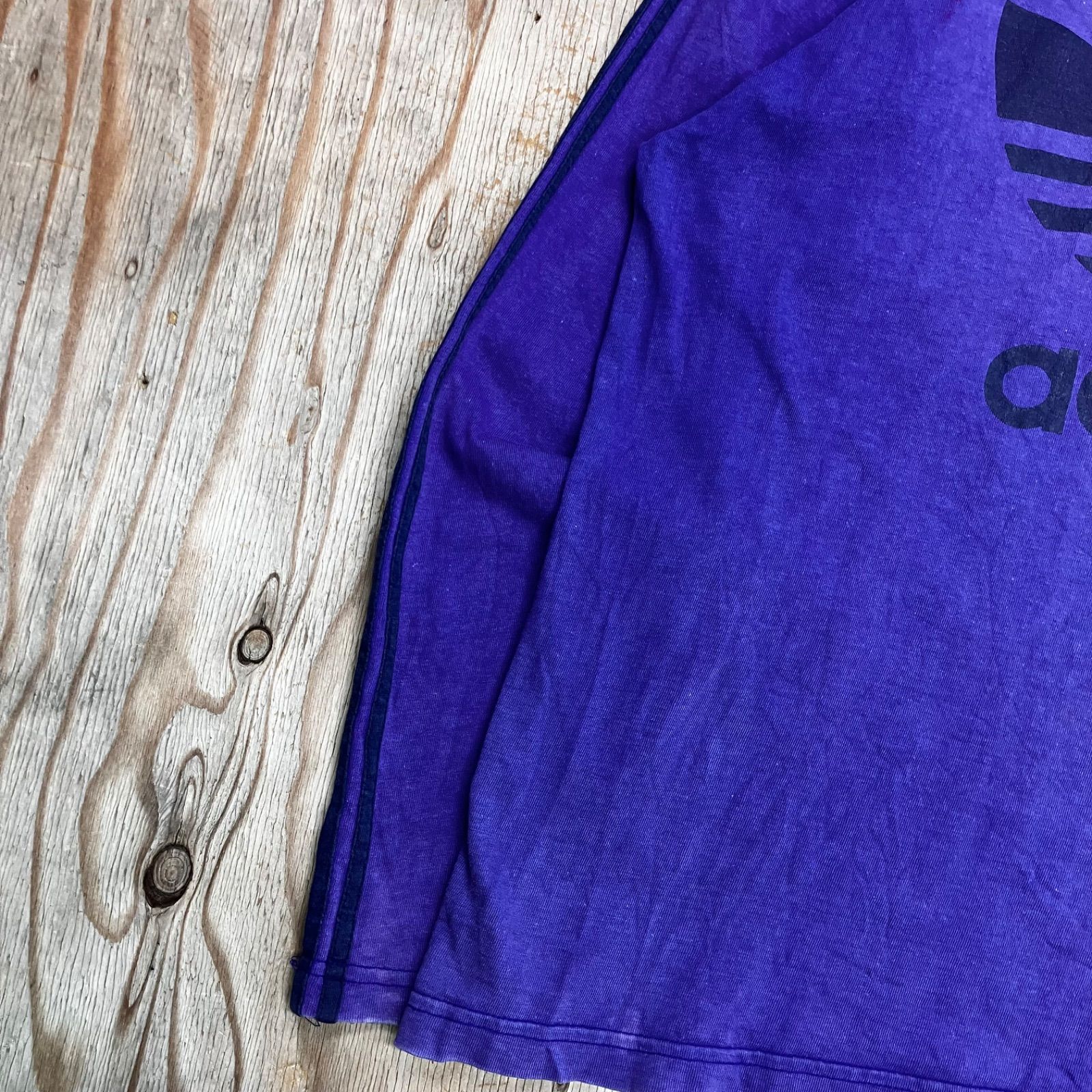 adidas アディダス ロンT 長袖 Tシャツ パープル トレフォイル ロゴ 