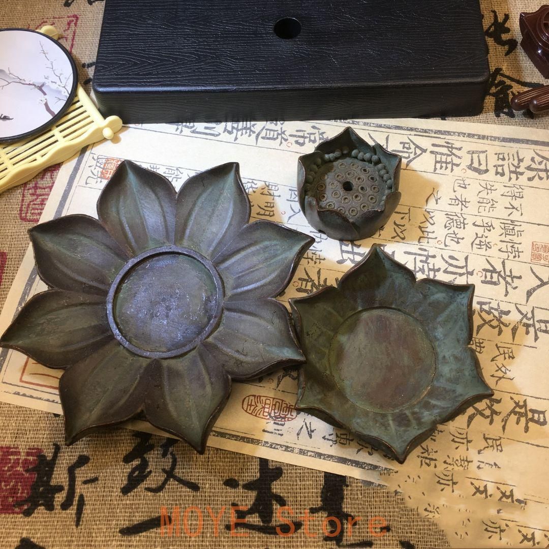 銅 細工 禅意蓮花茶道香炉 蓮花香炉 装飾品 工芸品 置物 - メルカリ
