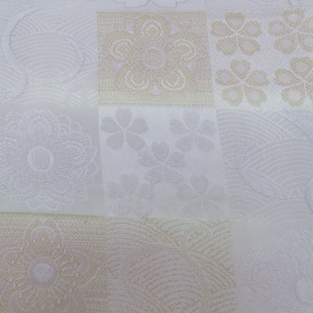 帯締め・帯揚げセット 正絹 帯揚げ帯締めセット 平組 金糸 市松に桜