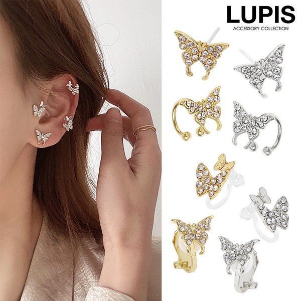ピアス イヤリング イヤーカフ ノンホールピアス クリップ式