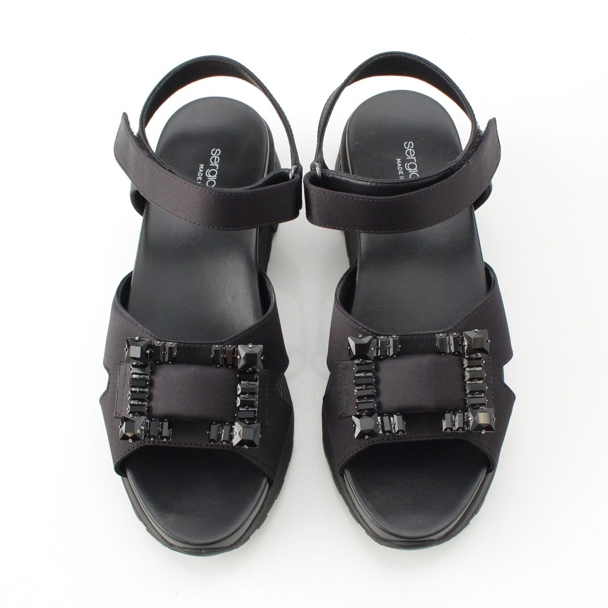 セルジオロッシ 23SS ドゥロワー別注 SR RUNNING SANDALS バックル サンダル ブラック 39