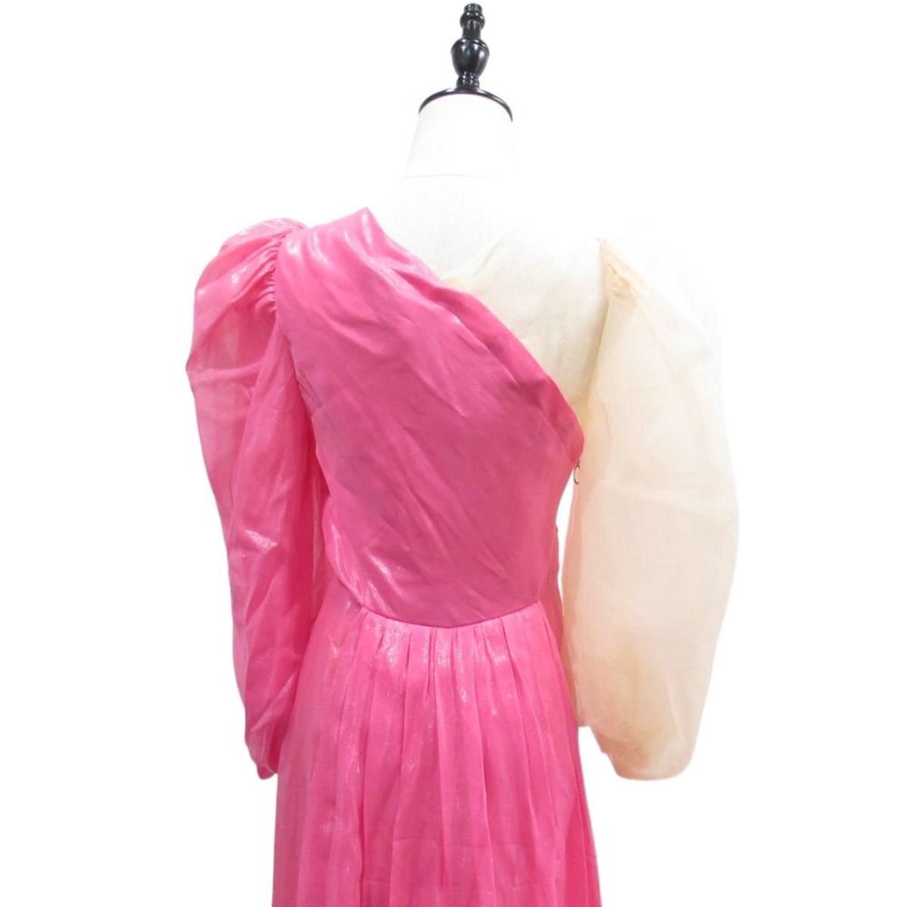 美品 17SS GUCCI グッチ シルク パフスリーブ チュール アシンメトリー  