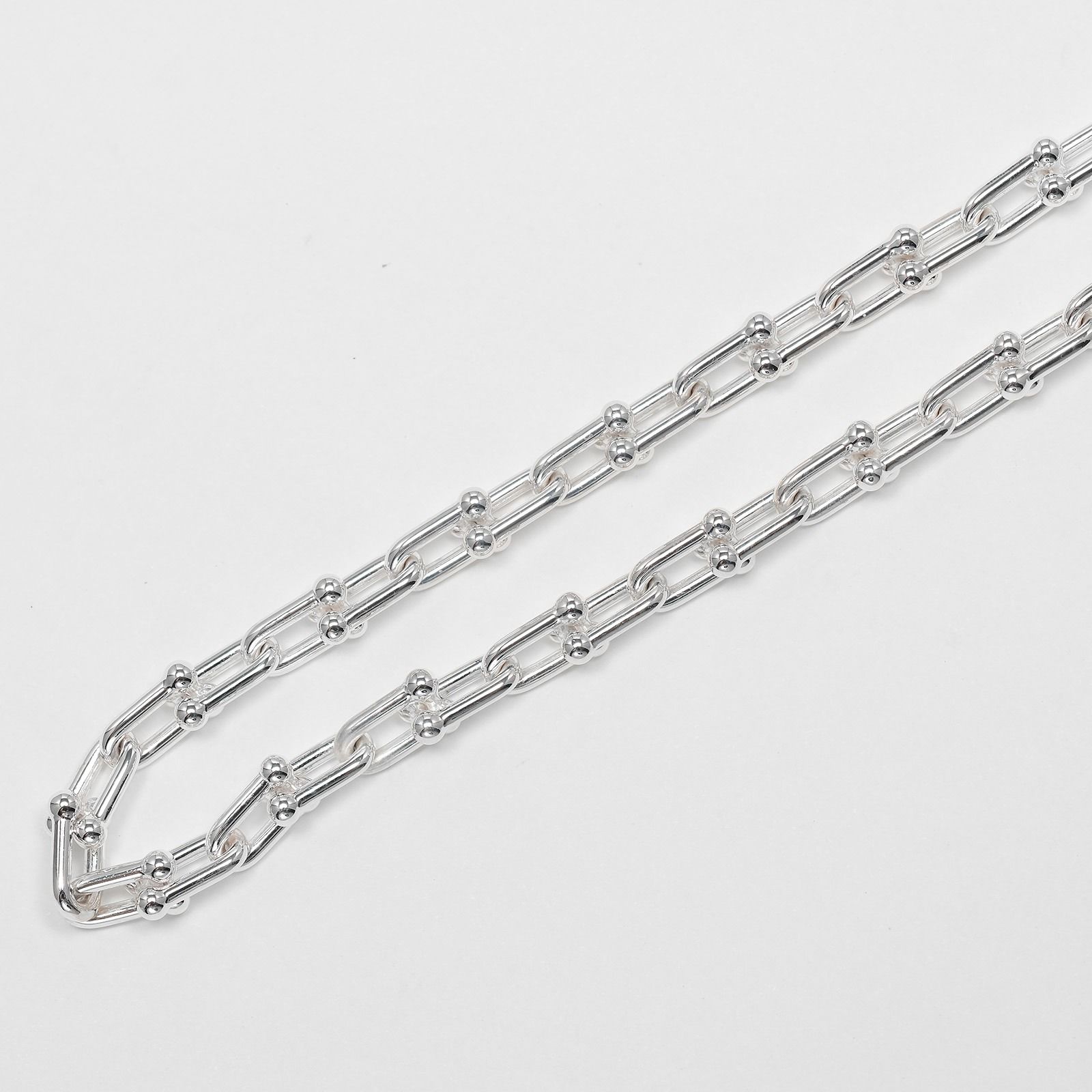 美品 Tiffany & Co. スモールリンク ハードウェアネックレス 925 TIFFANY&Co.】ティファニー ハードウェア スモールリンク