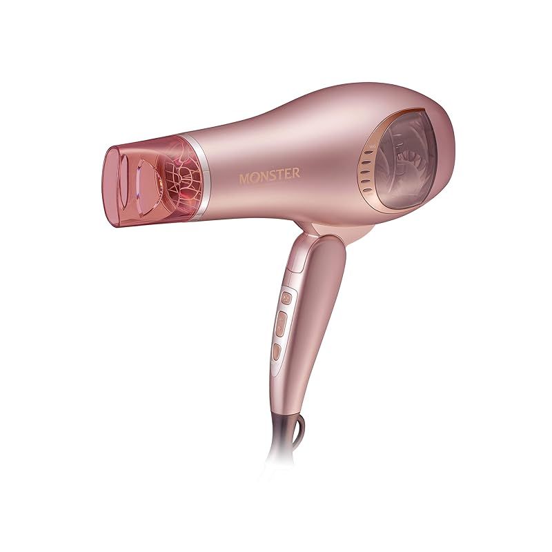 コイズミ(Koizumi) ヘアドライヤー モンスター 大風量 速乾 マイナスイオン ゴールド KHD-W740/N 1