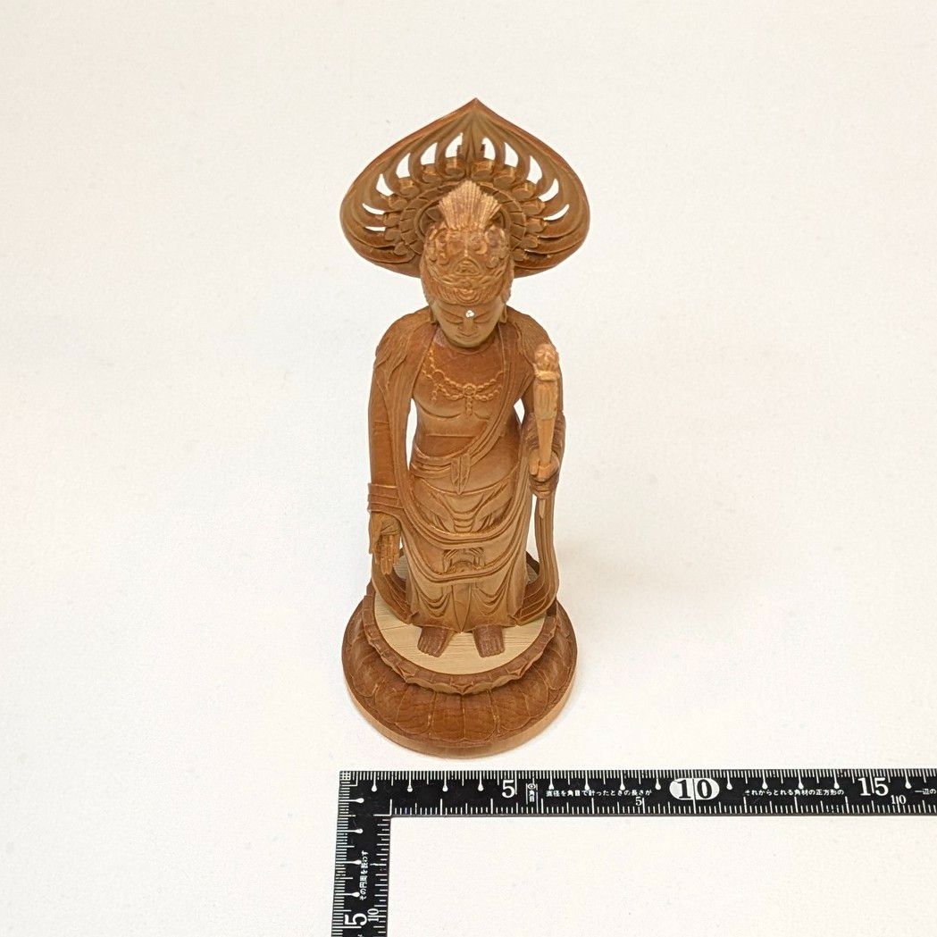 聖観音菩薩 檜 総高さ約20.5㎝ 仏像 聖観音 - メルカリ