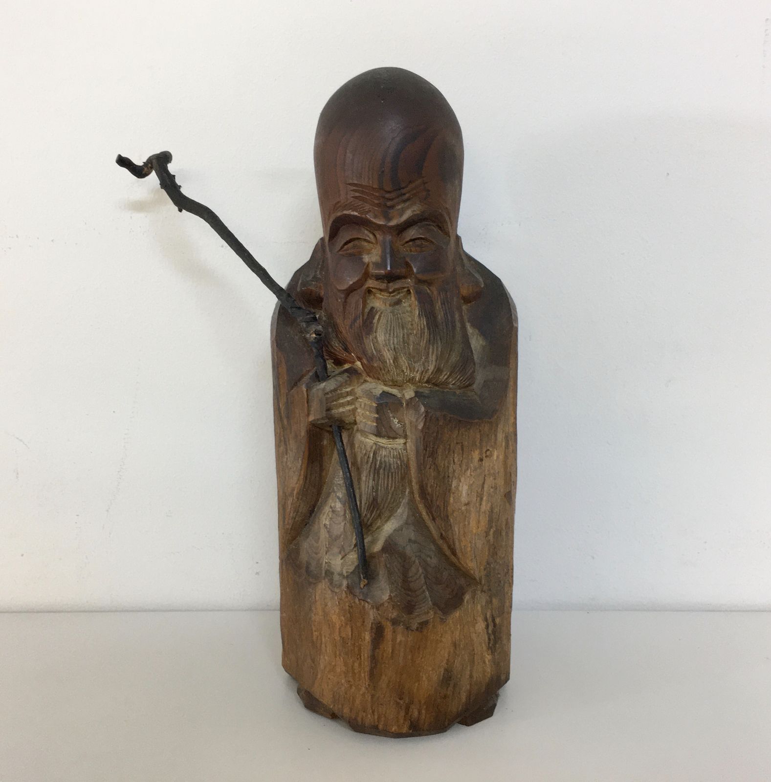 寿老人像(木製） 寿老人像（木製）