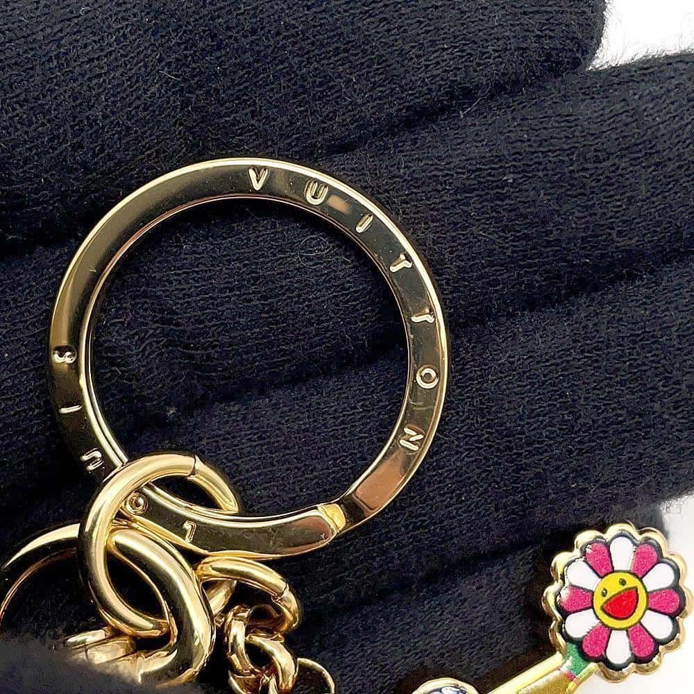 ルイヴィトン キーホルダー LVアイコニック M02468 村上隆 キーリング ルイヴィトン キーホルダー LV × TM キーホルダー・LV アイ