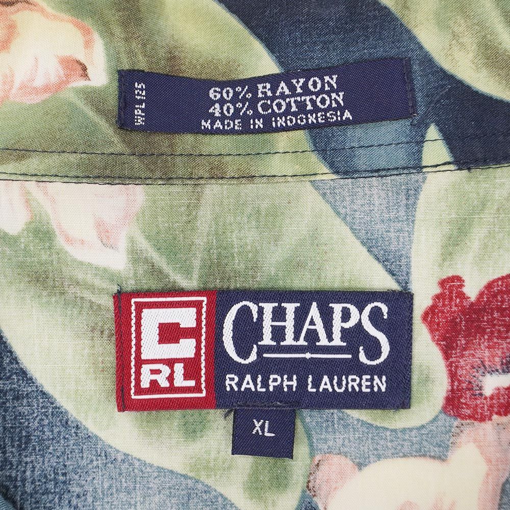 海外古着 チャップス ラルフローレン 配色 ロゴ 半袖 切替 BDシャツ XL Ralph Lauren - 海外古着 チャップス ラルフローレン 配色 ロゴ