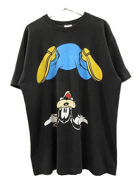 ディズニー　逆さまグーフィ　tシャツ 90s シングルステッチ ディズニー 逆さまグーフィ tシャツ 90s シングルステッチ