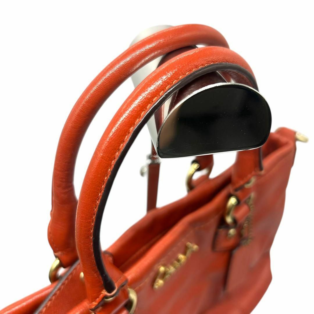 良品 1264 Coach ハンドバッグ 2way レザー レッド ゴールド金具 良品 1264 Coach ハンドバッグ 2way レザー レッド ゴールド金具