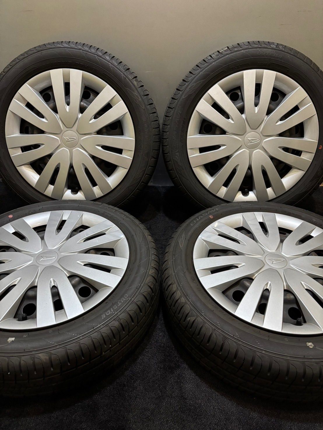 165|60R15 DUNLOP|ENASAVE EC204 23年製 ダイハツ キャスト 純正 スチール 15インチ 4.5J 45 100 4H 夏タイヤ 4本 南1-J186