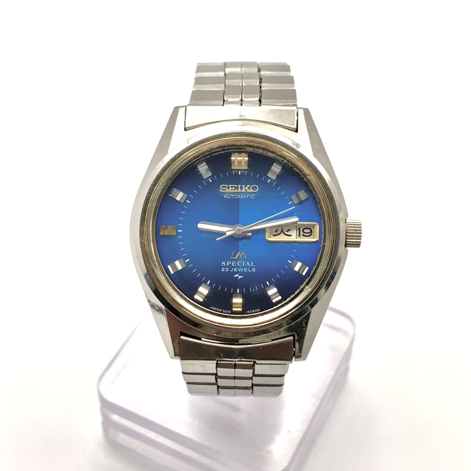 7-4039 SEIKO LM 5216-6050 自動巻き時計 青文字盤