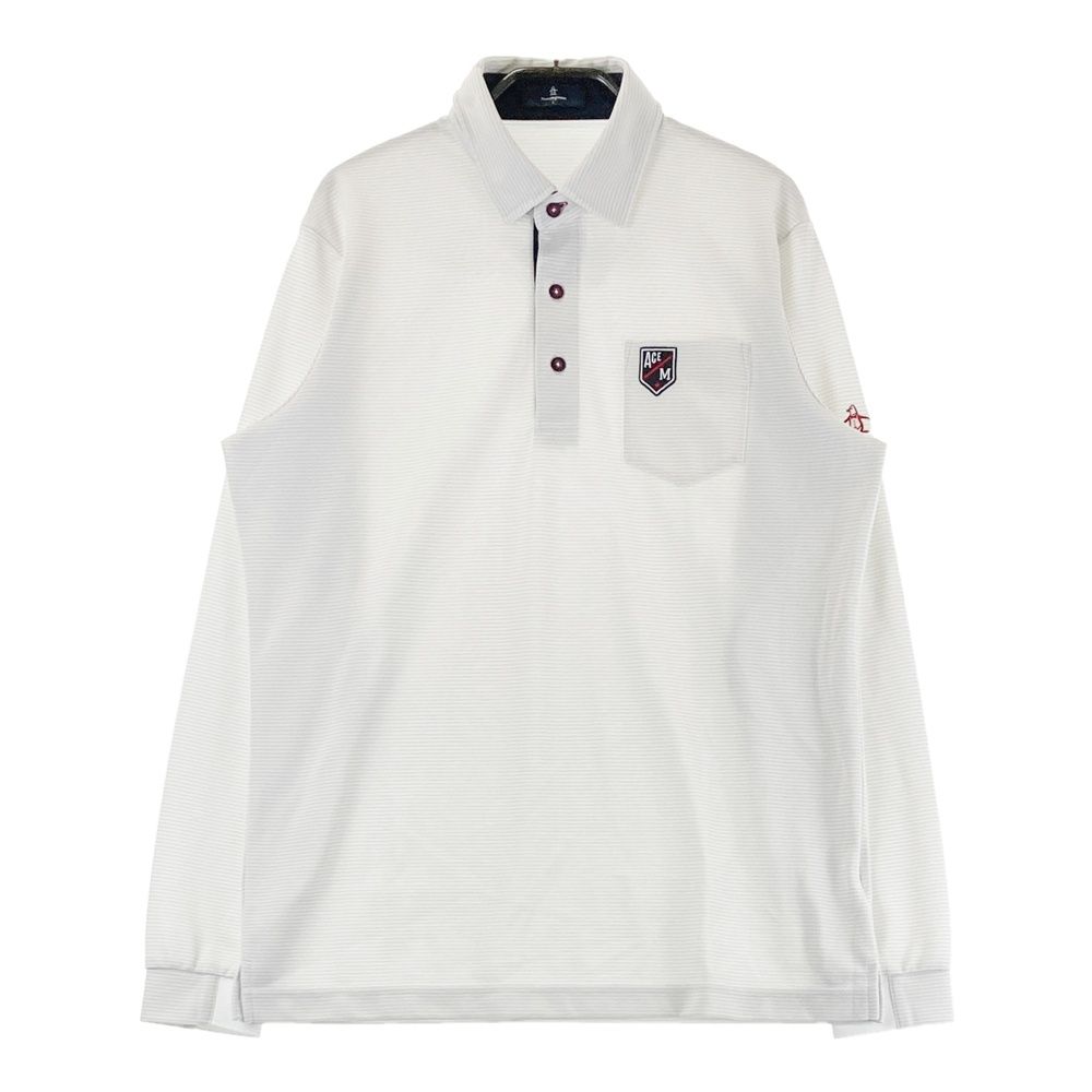マンシングウェア R.line ゴルフ ポロシャツ ホワイト 総柄 Mサイズ マンシングウェア ゴルフ ポロシャツ サイズ：M MUNSING WEAR