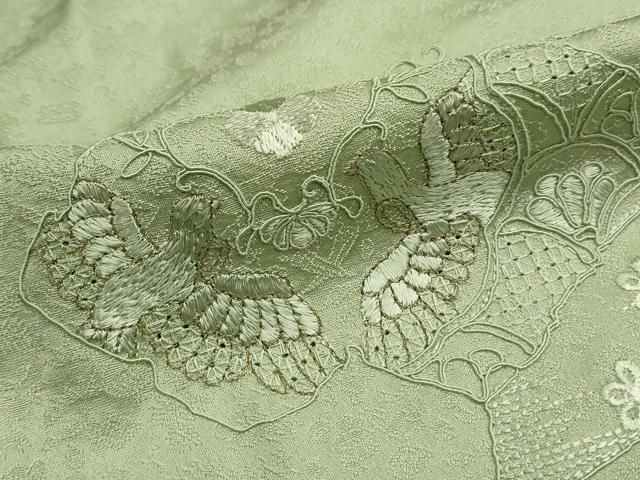 平和屋着物□中国三大刺繍 スワトウ刺繍 汕頭刺繍 無地絵羽訪問