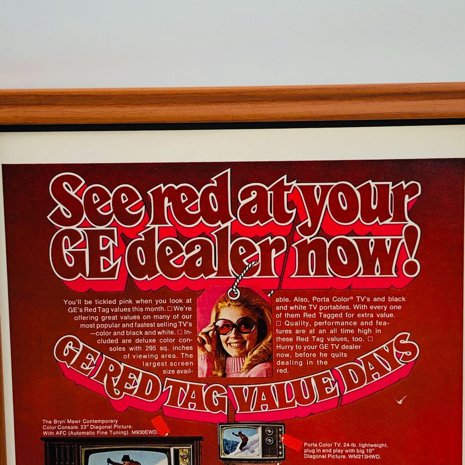 ビンテージ 広告 ポスター 『 ゼネラル・エレクトリック 』 1960's 額