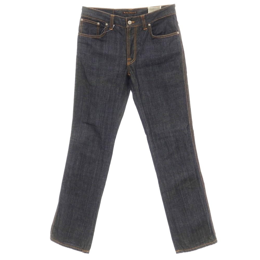 【中古】ヌーディージーンズ Nudie Jeans ストレッチ デニムパンツ ジーンズ ダークネイビー【サイズ32】【メンズ】