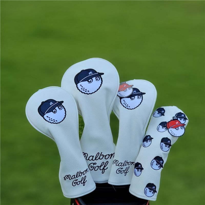 MALBON GOLF マルボンゴルフ ゴルフクラブカバーゴルフ ヘッド カバー 4点セット 1 3 5 UT