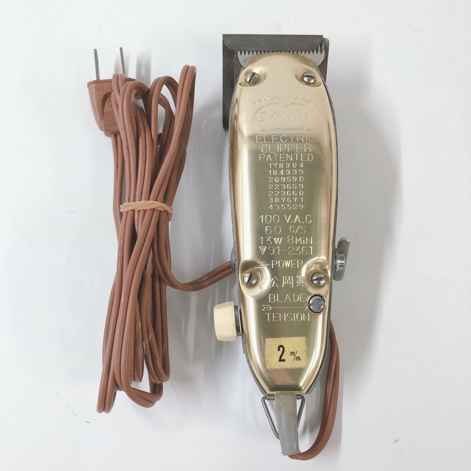 MATSUOKA ELECTRIC HAIR CLIPPER 電気バリカン - メルカリ