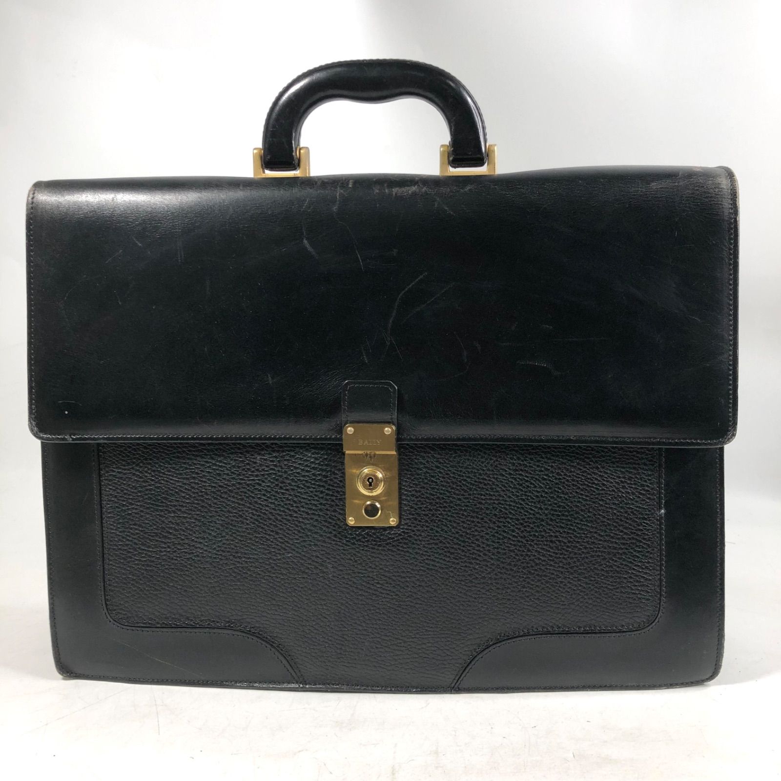 A0922-16-8 BALLY バリー バッグ ビジネスバッグ 黒カバン レザーカバン H32 W42 D8