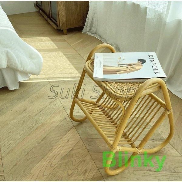 ラタンテーブル 籐のテーブル 和式テーブル 籐家具 リビングテーブル センターテーブル カフェテーブル コーヒーテーブル ソファ 和室 コンパクト 棚付き