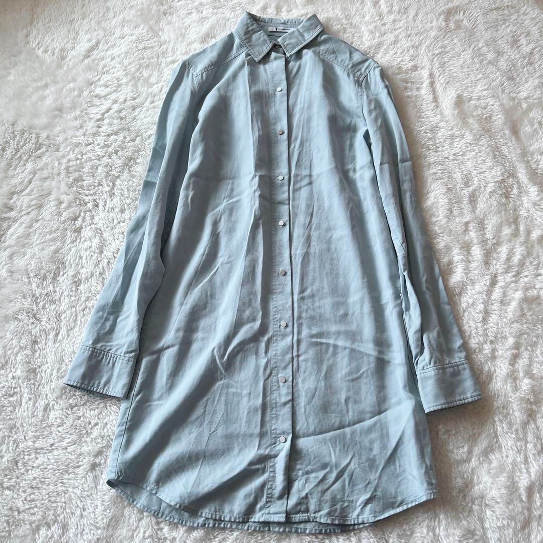 ALEXANDER WANG シャツワンピース Alexander wang シャツワンピース ロングシャツ XS ライトブルー