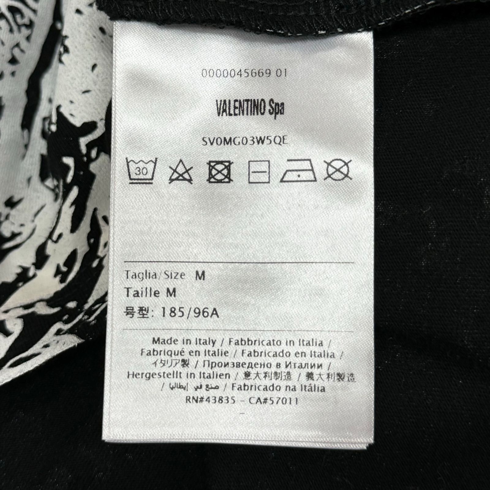 国内正規 VALENTINO × UNDERCOVER TIME TRAVELLER T-SHIRT タイムトラベラーTシャツ カットソー ヴァレンティノ アンダーカバー コラボ SV0MG03W5QE ブラック M 64314A6