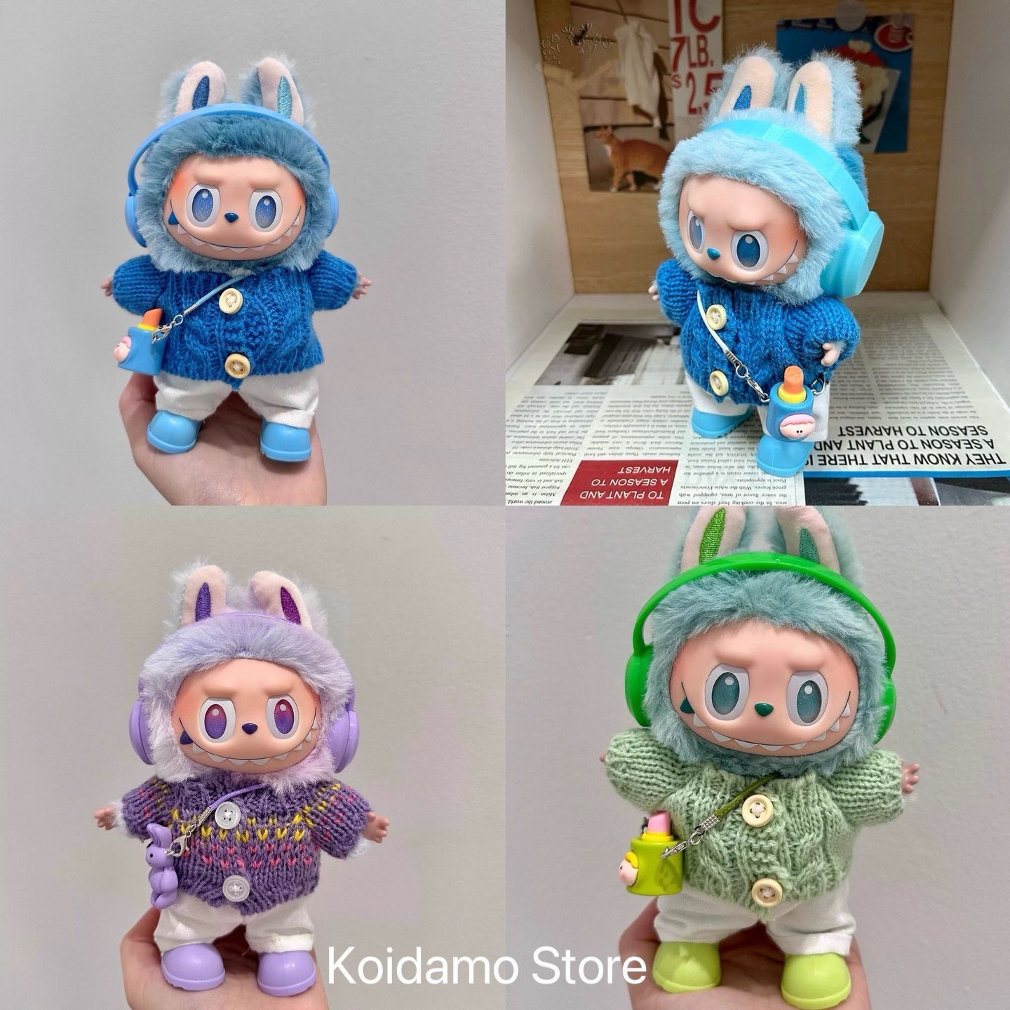 mao♡ 　LABUBU ぬいぐるみ お着替え 3個セット 新品3点セット labubuラブブ ぬいぐるみ服17cmドレス着せ替え