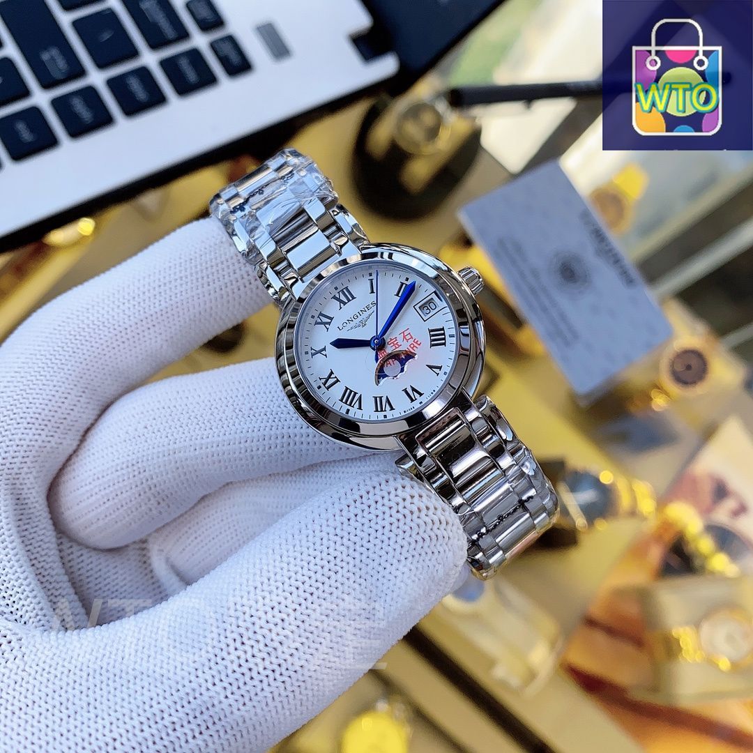 今日 Longines ロンジン Primaluna Women s Moon Phase Watch-WTO輸入2