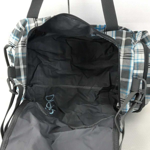 DAKINEスノーボードバッグ 青と黒のチェック柄 美品 DAKINE/ダカイン☆ボストンバッグ☆ブルー系チェック柄
