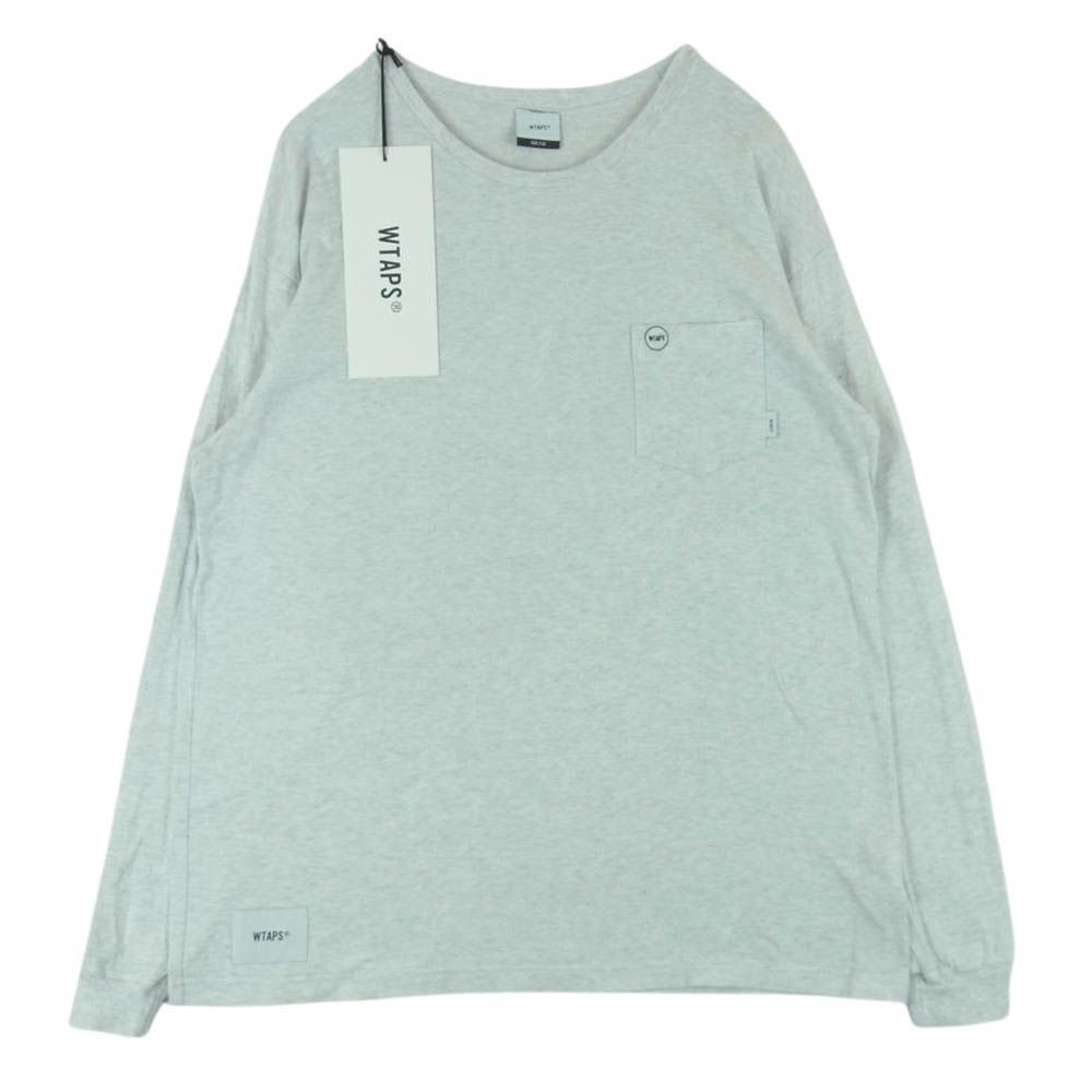 WTAPS ダブルタップス 18AW 182ATDT-CSM03 BLANK LS 01  ロングスリーブ 長袖 Tシャツ ロンT カットソー グレー系 ASH GRAY M 02【中古】