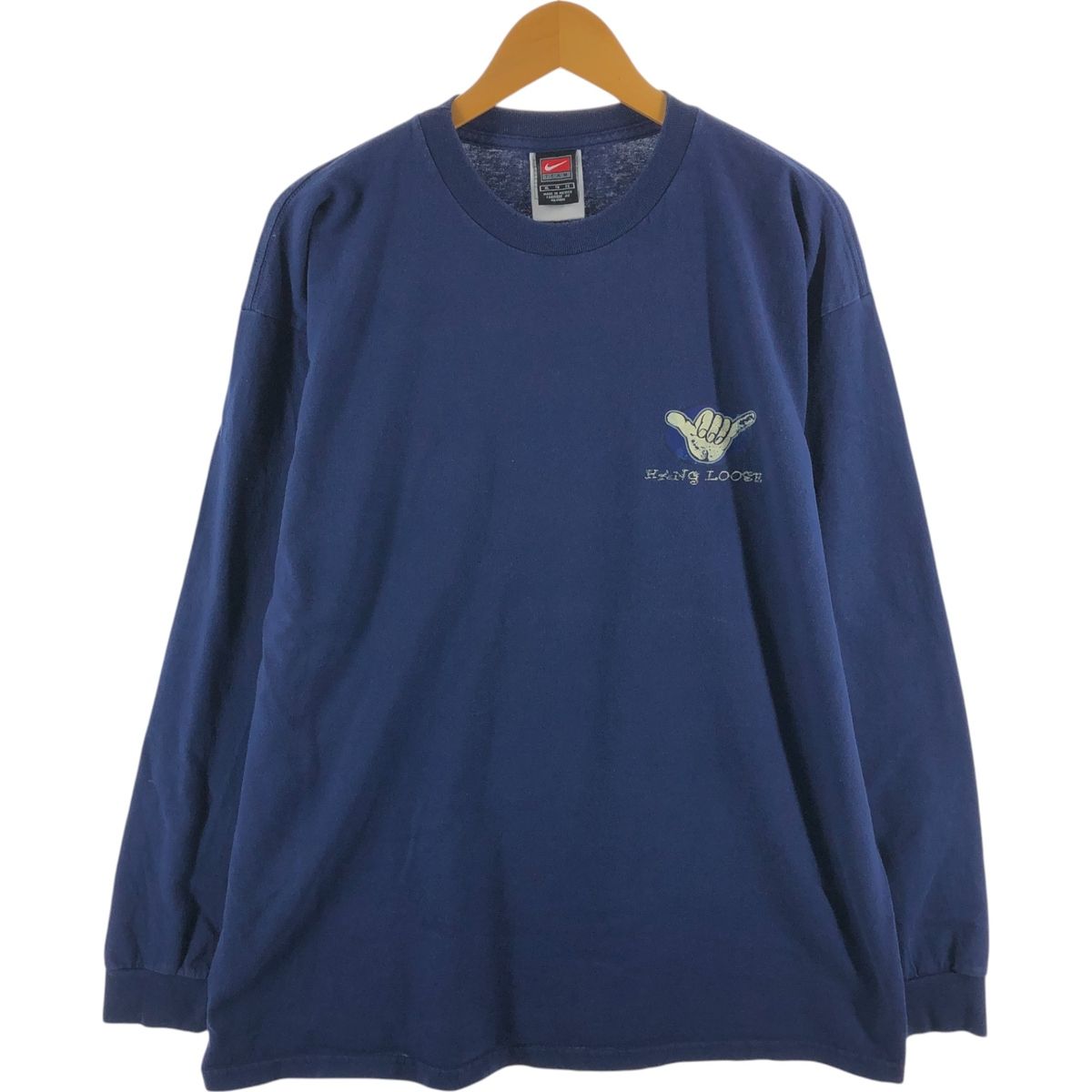 古着 90~00年代 ナイキ NIKE TEAM バックプリント ロングTシャツ ロンT メンズXL相当/eaa515088
