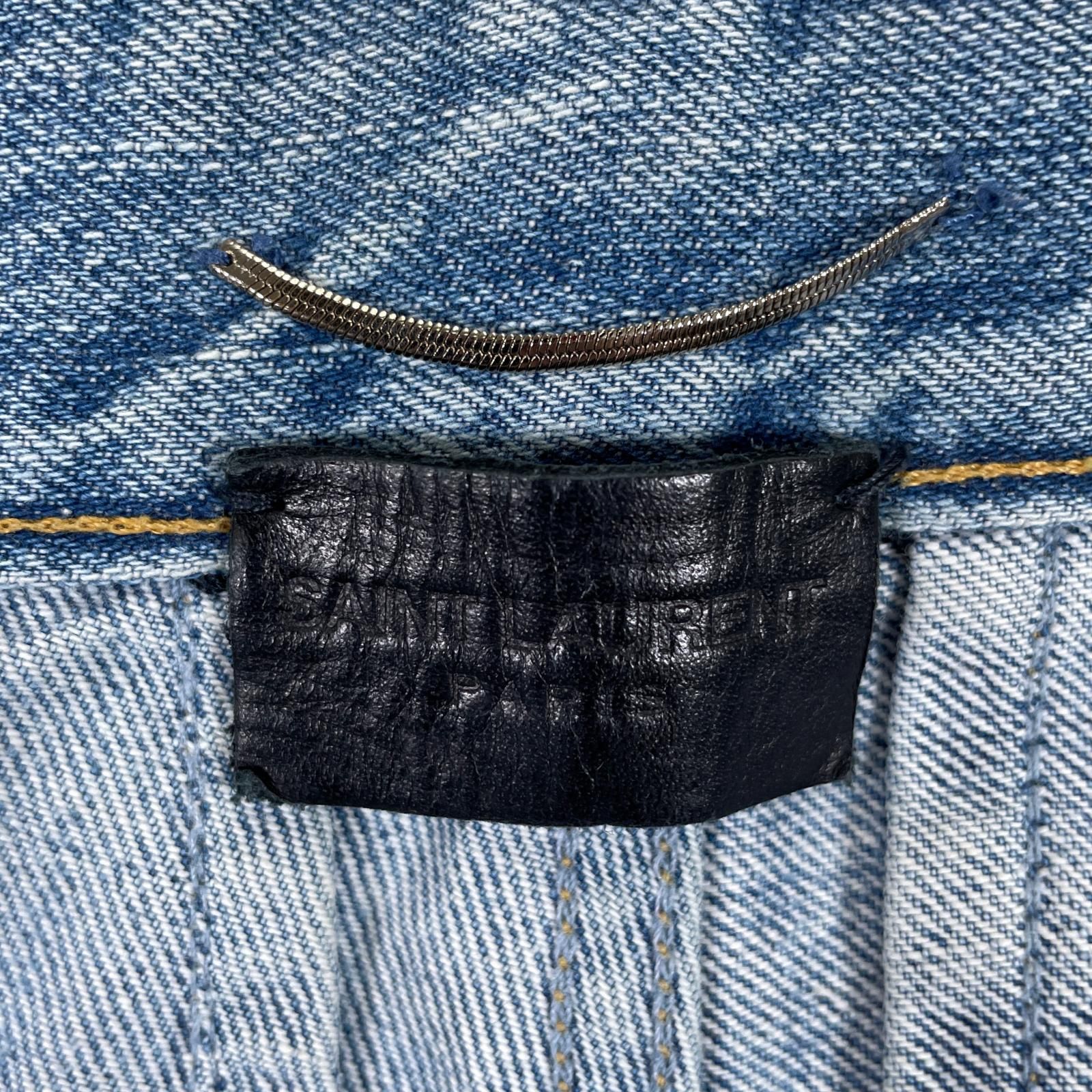 美品 SAINT LAURENT サンローラン 15AW エディ期 無地 オールシーズン 