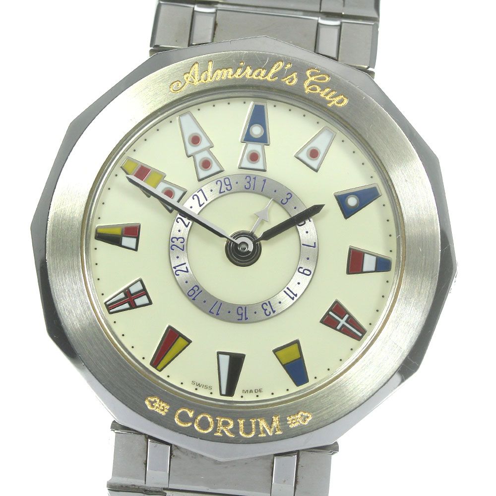 訳ありコルム CORUM 88.830.27 アドミラルズカップ ポインターデイト 自動巻き メンズ_791988
